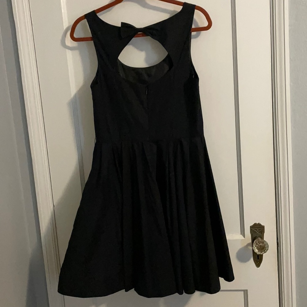 LC Lauren Conrad black dress, pleated skirt, Sz 12